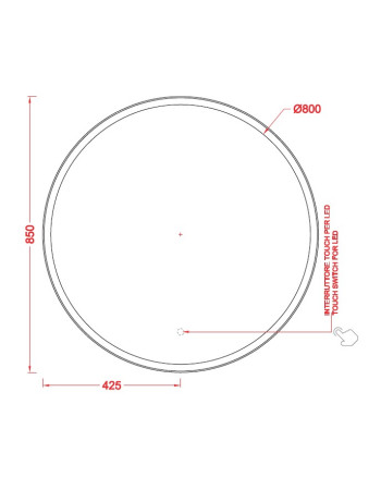 Дзеркало для ванної з підсвічуванням і сенсорним керуванням ArtСeram LOOK ARCO ACS016 05, BIANCO MATT