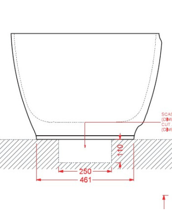 Ванна вільного розміщення ArtСeram HOOP ACW002 01, BIANCO