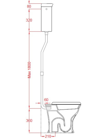 Бачок для унітаза ArtСeram CIVITAS CIC006 01;00, BIANCO