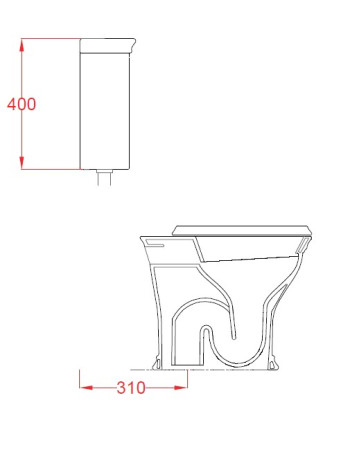 Бачок для унітаза ArtСeram CIVITAS CIC007 01;00, BIANCO
