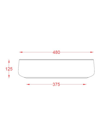 Накладна раковина ArtСeram COGNAC COL002 01;34, BIANCO