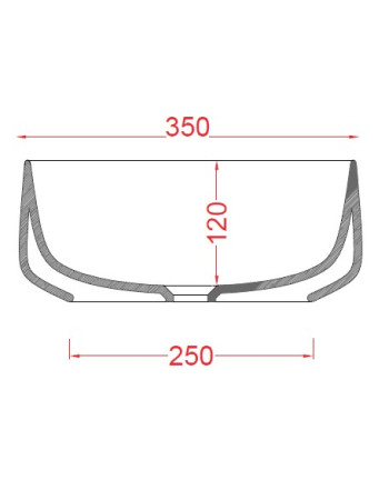 Накладна раковина ArtСeram COGNAC COL005 05;34, BIANCO MATT