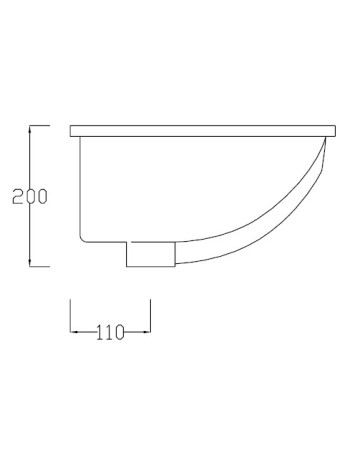 Раковина, врізна знизу ArtСeram NETTUNO NTL001 01;00, BIANCO