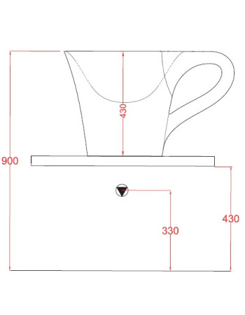 Накладна раковина ArtСeram CUP OSL005 01;50, BIANCO BICOLORE NERO