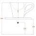 Накладна раковина ArtСeram CUP OSL005 01;50, BIANCO BICOLORE NERO