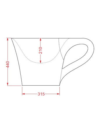 Накладна раковина ArtСeram CUP OSL005 01;50, BIANCO BICOLORE NERO