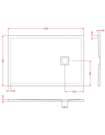 Душовий піддон ArtСeram LAPIS PDR026 05;00, BIANCO MATT
