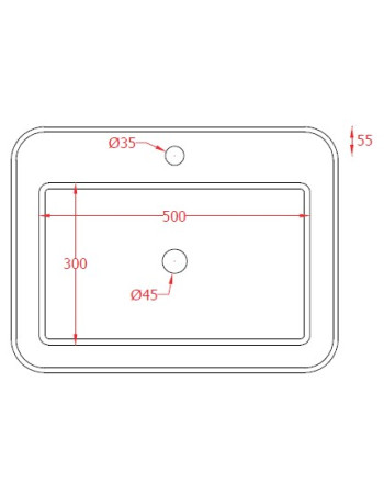 Раковина, врізна згори ArtСeram FUORI SCALA TFL034 05;34, BIANCO MATT
