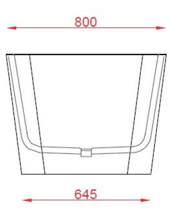 Ванна вільного розміщення ArtСeram SQUARE ACW004 05, BIANCO MATT