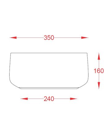 Накладна раковина ArtСeram COGNAC COL004 05;34, BIANCO MATT