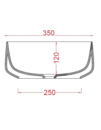 Накладна раковина ArtСeram COGNAC COL005 01;34, BIANCO