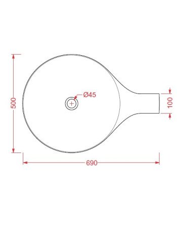 Накладна раковина ArtСeram CUP OSL005 01;00, BIANCO