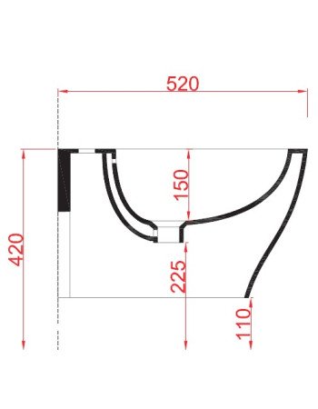 Підвісне біде ArtСeram TEN 4.0 TEB004 05;00, BIANCO MATT