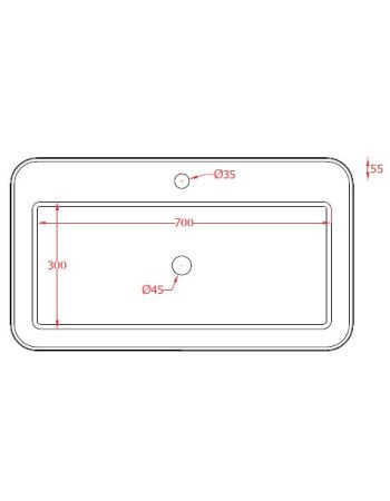 Раковина, врізна згори ArtСeram FUORI SCALA TFL035 01;00, BIANCO