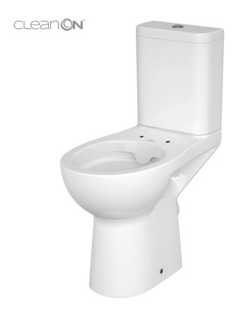 Унітаз-компакт Cersanit Etiuda 593 New CleanOn 011 3/6 без сидіння K100-387