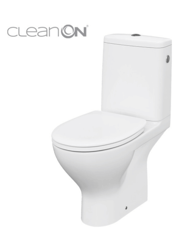 Унітаз-компакт Cersanit Moduo 649 CleanOn 010 3/5 з дюропластовим сидінням Slim із плавним опусканням K116-001