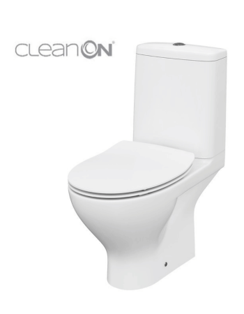Унітаз-компакт Cersanit Moduo 651 SBTW CleanOn 011 3/5 з дюропластовим сидінням Slim із плавним опусканням K116-003