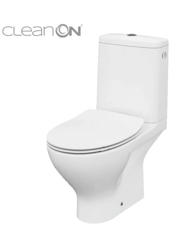 Унітаз-компакт Cersanit Moduo 670 SBTW CleanOn 43 010 3/5 з дюропластовим сидінням Slim із плавним опусканням K116-029