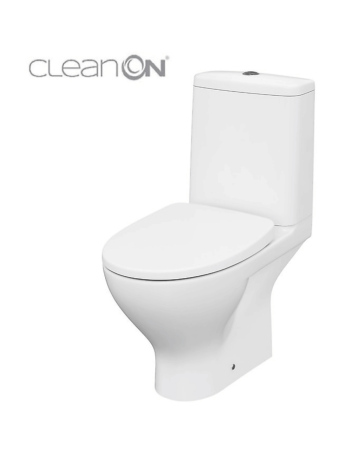 Унітаз-компакт Cersanit Moduo 675 SBTW CleanOn 43 011 3/5 з дюропластовим сидінням Slim Wrap із плавним опусканням K116-037