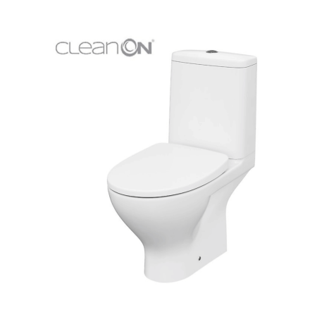Унітаз-компакт Cersanit Moduo 675 SBTW CleanOn 43 011 3/5 з дюропластовим сидінням Slim Wrap із плавним опусканням K116-037
