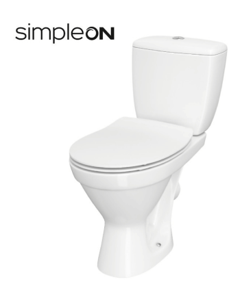 Унітаз-компакт Mito Cersania 705 SimpleOn 011 3/6 з дюропластовим сидінням Slim із плавним опусканням K119-001