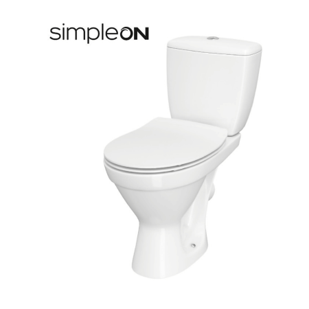Унітаз-компакт Mito Cersania 705 SimpleOn 011 3/6 з дюропластовим сидінням Slim із плавним опусканням K119-001