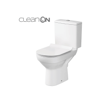 Унітаз-компакт Cersanit City 604 New CleanOn 011 3/5 з дюропластовим сидінням Slim із плавним опусканням K35-038