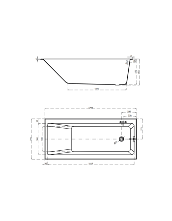 Ванна прямокутна Cersanit Crea 170х75 S301-226