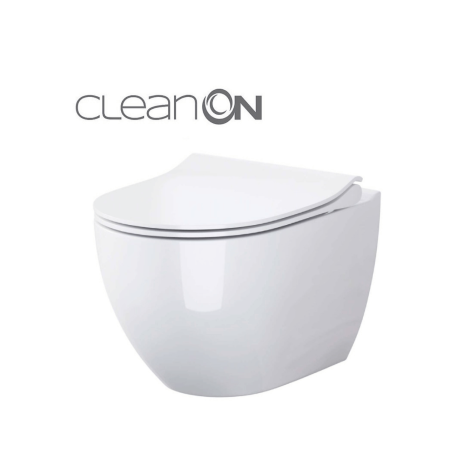 Підвісний унітаз Cersanit Zen CleanOn з дюропластовим сидінням Slim із плавним опусканням S701-428