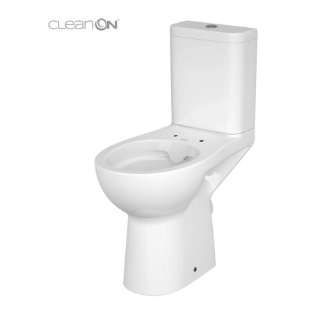 Унітаз-компакт Cersanit Etiuda 593 New CleanOn 011 3/6 без сидіння K100-387