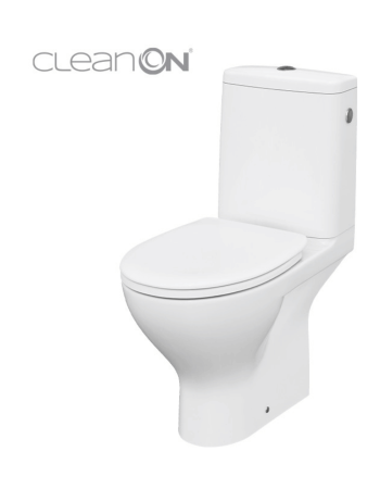 Унітаз-компакт Cersanit Moduo 649 CleanOn 010 3/5 з дюропластовим сидінням Slim із плавним опусканням K116-001