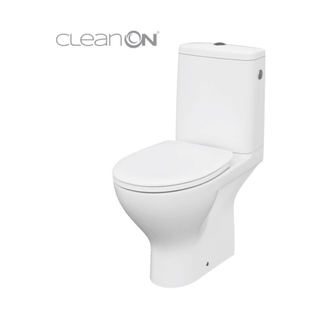 Унітаз-компакт Cersanit Moduo 649 CleanOn 010 3/5 з дюропластовим сидінням Slim із плавним опусканням K116-001