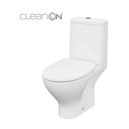 Унітаз-компакт Cersanit Moduo 667 SBTW CleanOn 011 3/5 з дюропластовим сидінням Slim Wrap із плавним опусканням K116-025