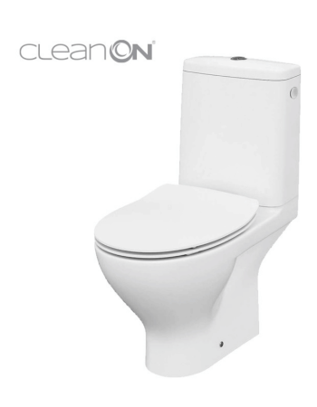 Унітаз-компакт Cersanit Moduo 670 SBTW CleanOn 43 010 3/5 з дюропластовим сидінням Slim із плавним опусканням K116-029