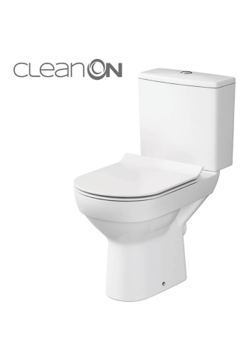 Унітаз-компакт Cersanit City 604 New CleanOn 011 3/5 з дюропластовим сидінням Slim із плавним опусканням K35-038 Унітаз-компакт Cersanit City 604 New CleanOn 011 3/5 з дюропластовим сидінням Slim із плавним опусканням K35-038