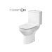 Унітаз-компакт Cersanit City 604 New CleanOn 011 3/5 з дюропластовим сидінням Slim із плавним опусканням K35-038