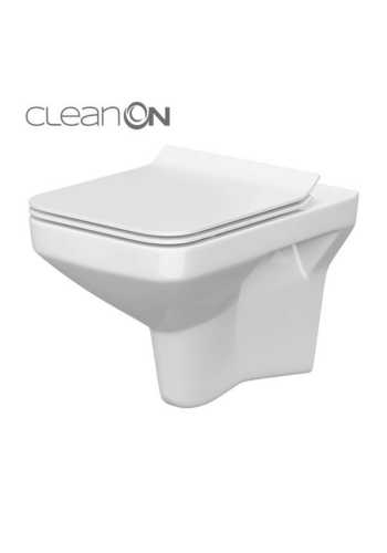 Підвісний унітаз Cersanit Como CleanOn з дюропластовим сидінням Slim із плавним опусканням K701-102