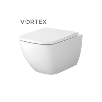 Підвісний унітаз Cersanit Zen Pro Vortex квадратний з дюропластовим сидінням із плавним опусканням S701-882
