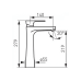Змішувач для раковини FERRO ALGEO SQUARE BAQ2L хром