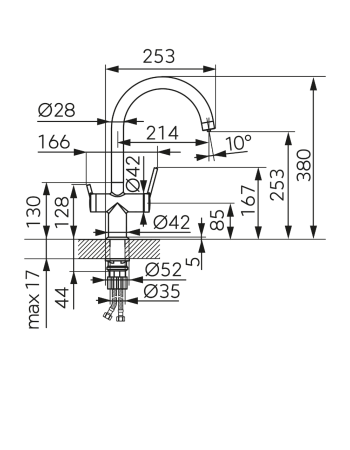 Змішувач для фільтрованої води FERRO FILTRATA BFT41 хром