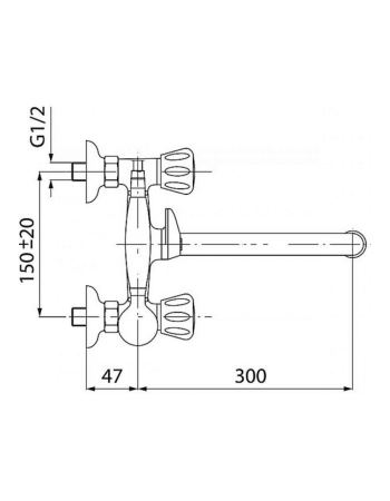 Змішувач для ванни FERRO STANDARD BST11A хром