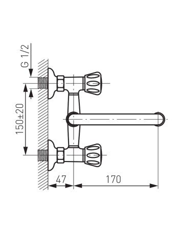 Змішувач для раковини FERRO STANDARD BST3 хром