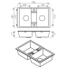 Кухонна мийка з двома чашами FERRO MEZZO II 78х48 см DRGM2/48/78GA сіра