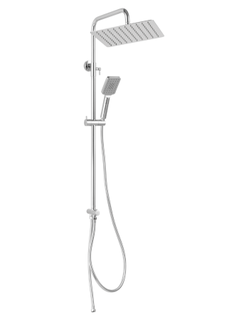 Душова система зовнішнього монтажу FERRO WIZARD SQUARE PRO NP48 хром