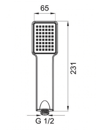 Душова лійка FERRO QUADRO S110 хром