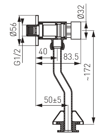 Кран для пісуара FERRO PRESSTIGE Z211