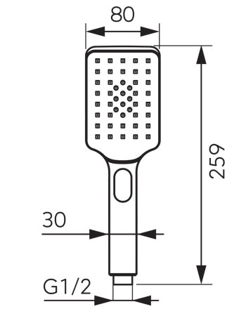 Душова лійка FERRO CLICK S350-B хром