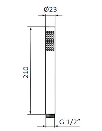 Ручний душ GRB Stainless Steel PVD 00060093
