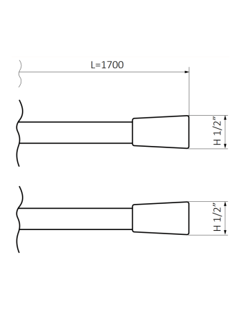 Шланг для ручного душу GRB Stainless Steel PVD 05015093