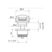 Донний клапан GRB clic-clac Stainless Steel PVD 05055093
